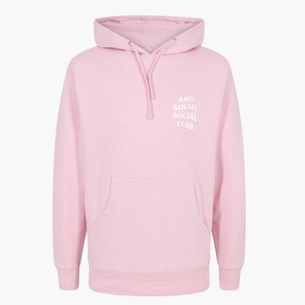 Know you better pink anti social club hoodie sweatshirt